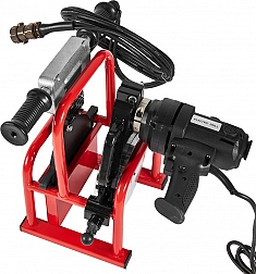 Нагреватель и торцеватель в боксе гидравлических стыковых сварочных аппаратов для пнд труб Gas Fusion Red-250 Нагреватель и торцеватель в боксе гидравлических стыковых сварочных аппаратов для пнд труб Gas Fusion Red-250