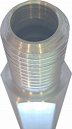 Наружная резьба шестигранных алюминиевых удлинителей для алмазной коронки Kern 1 1/4 UNC, 100 мм